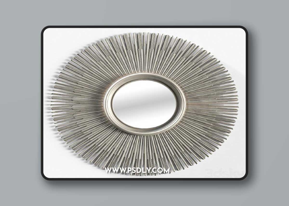 RH 17TH C. ROUND SUNBURST MIRROR Corona
