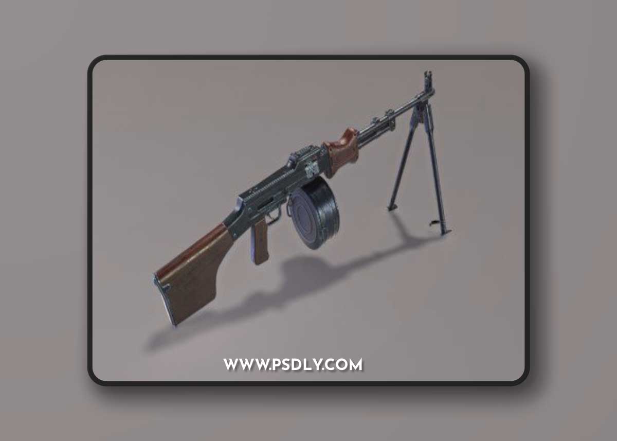 RPD Light Machine Gun 3D Model