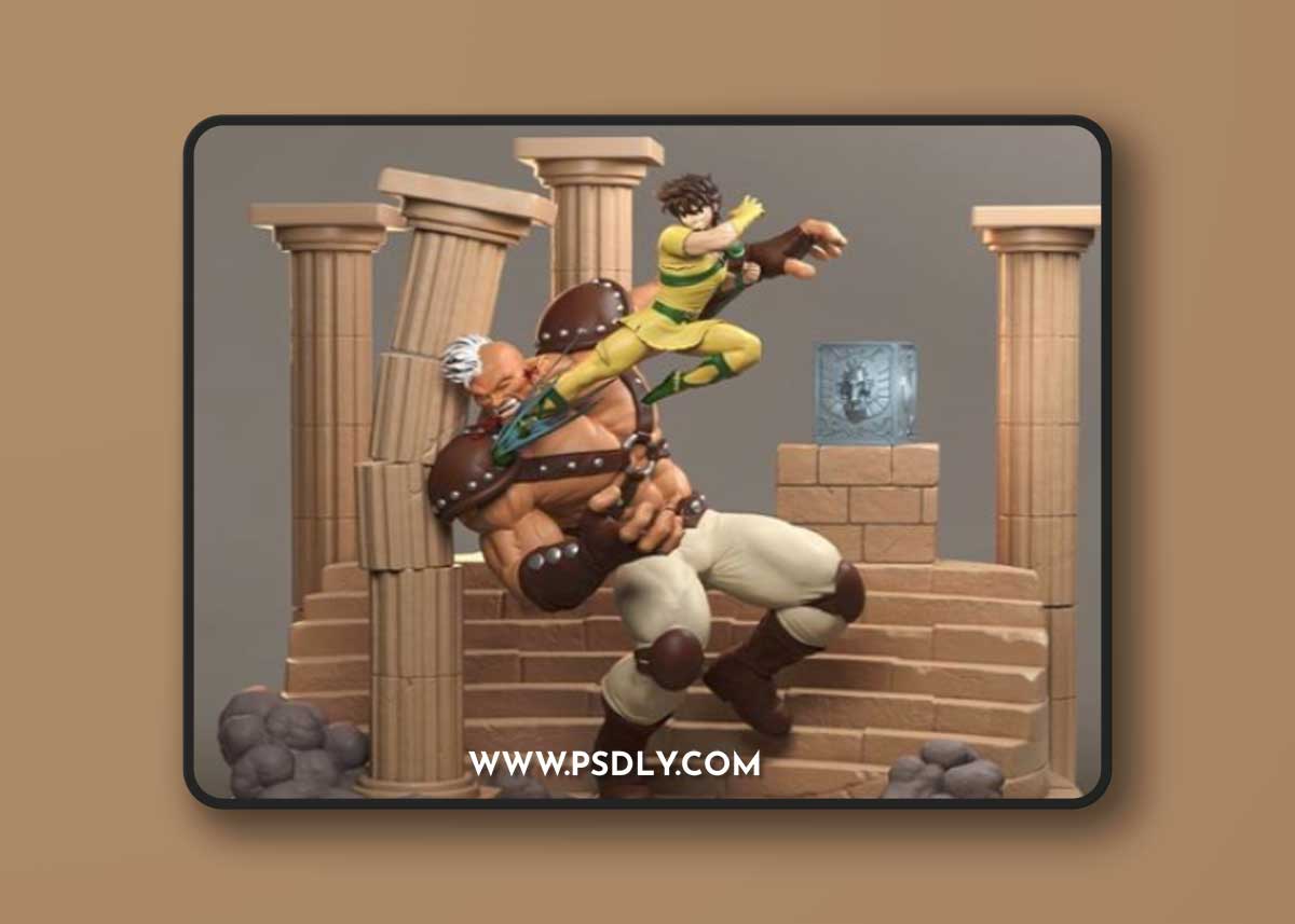 Seiya vs Cassios Saint Seiya 35 Aniversary 3D Print Model