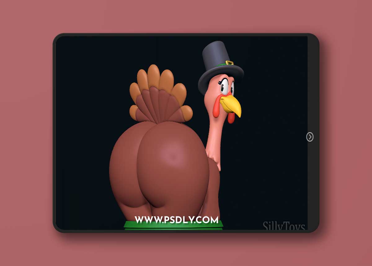 Turkey Big Booty for Thanksgiving – 3D Print Model