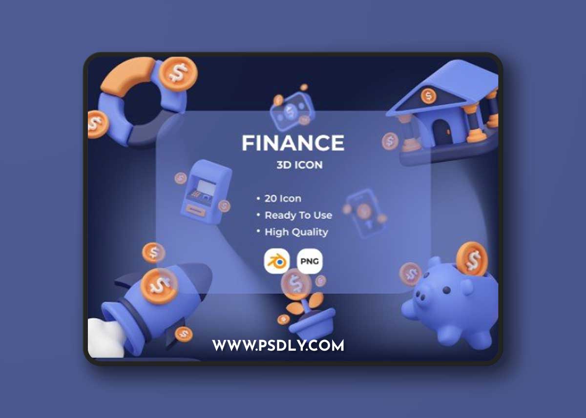 UI8 - Finance 3D Illustration set