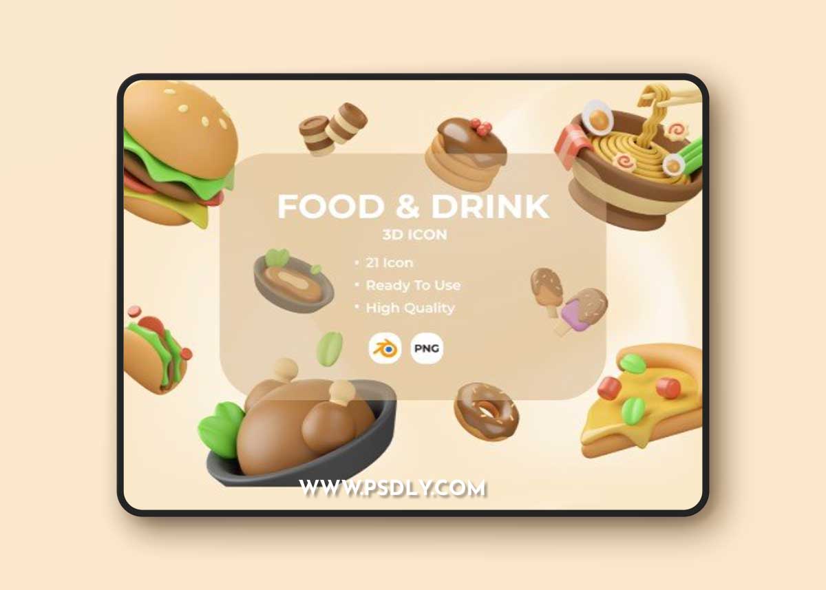 UI8 - Food & Drink 3D Illustration