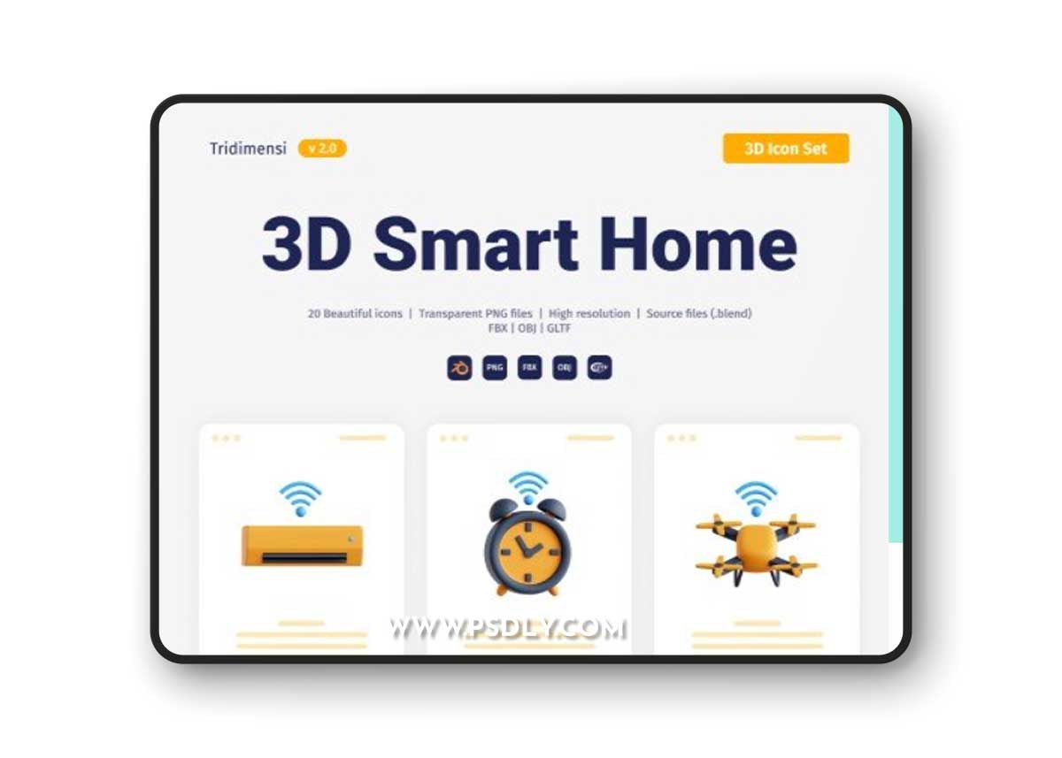 UI8 - Smart Home 3D Icon Set