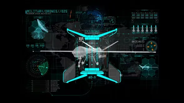Videohive HUD Info Miltary Drone 44110429