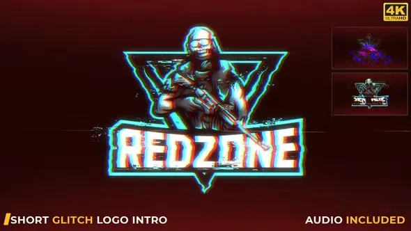 Videohive Short Glitch Logo Intro 25558565