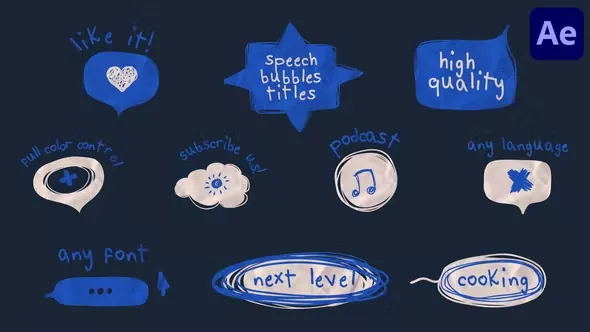 Videohive Speech Bubbles Titles for After Effects 43978942