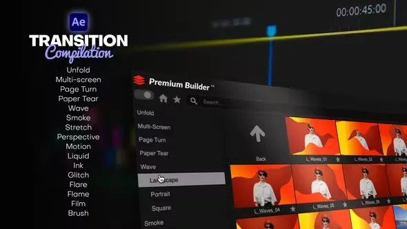 Transitions Compilation for After Effects