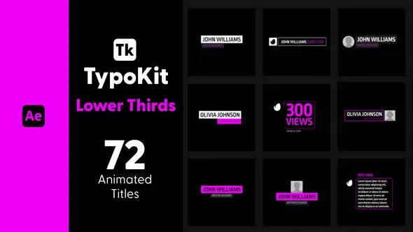 Videohive Typo Kit Lower Thirds Titles for After Effects 44526085