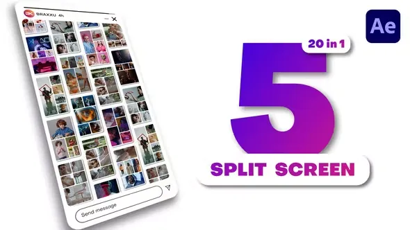 Videohive Vertical Multiscreen - 5 Split Screen 44453739