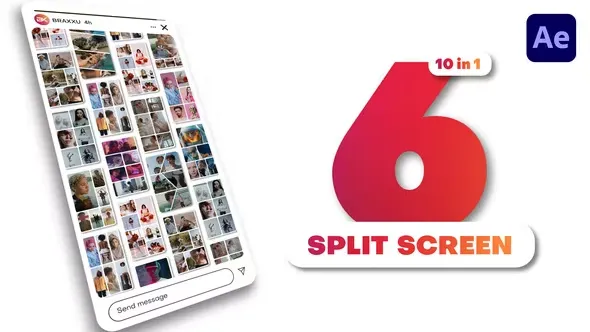 Vertical Multiscreen - 6 Split Screen
