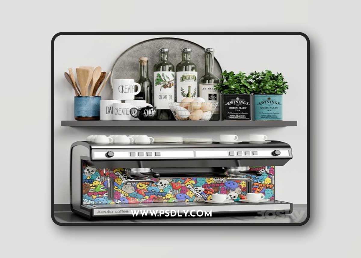 kitchen accessories 01 Vray+Corona