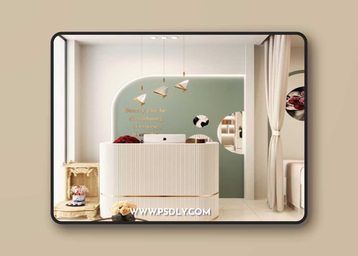 3D Beauty and Spa Interior Scene
