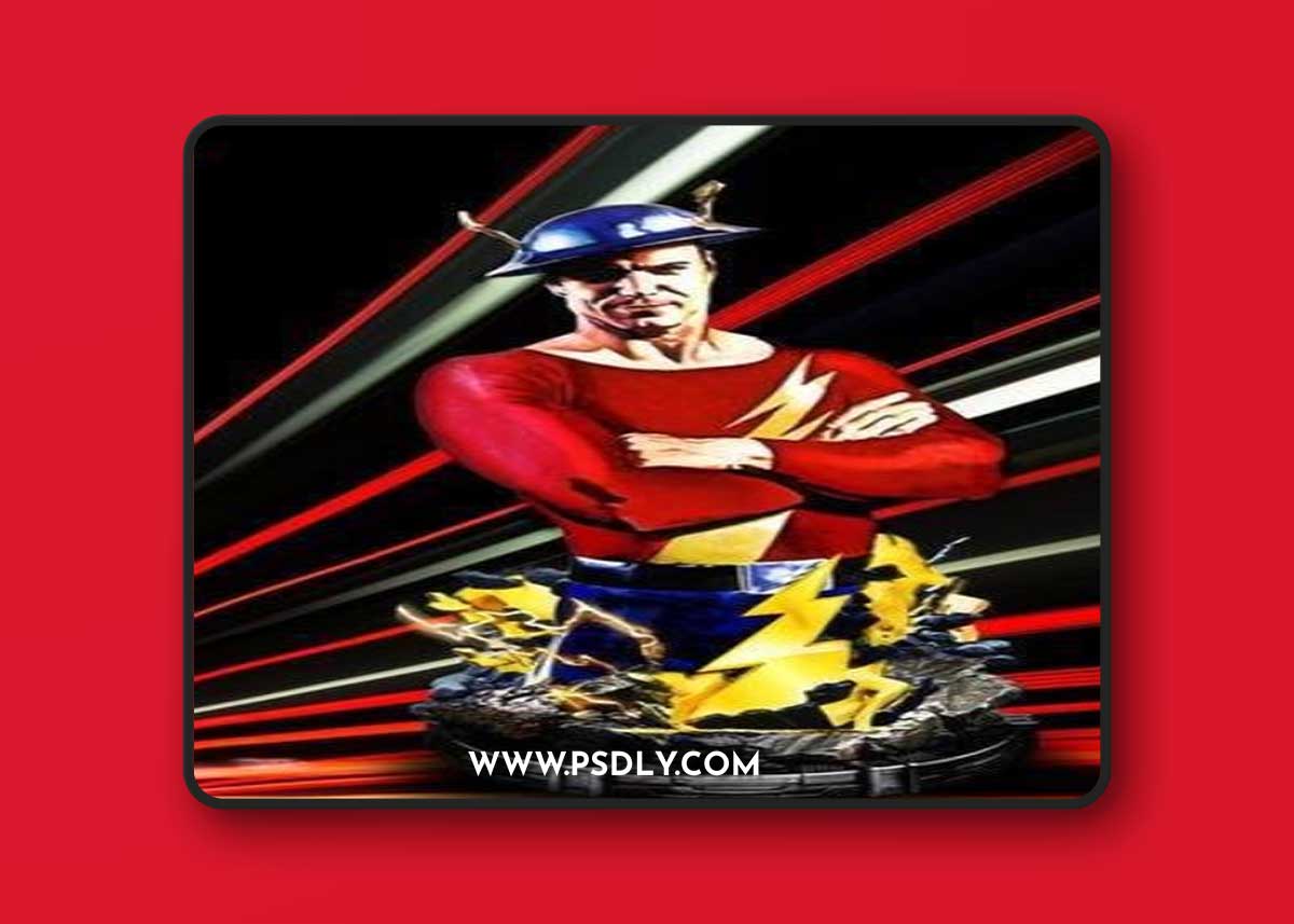 B3DSERK - Jay Garrick Flash Bust – 3D Print Model