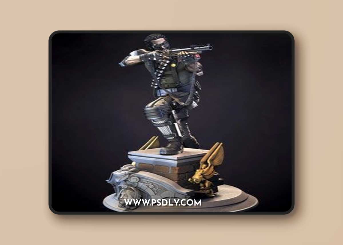 B3DSERK - The Comedian Sculpture – 3D Print Model