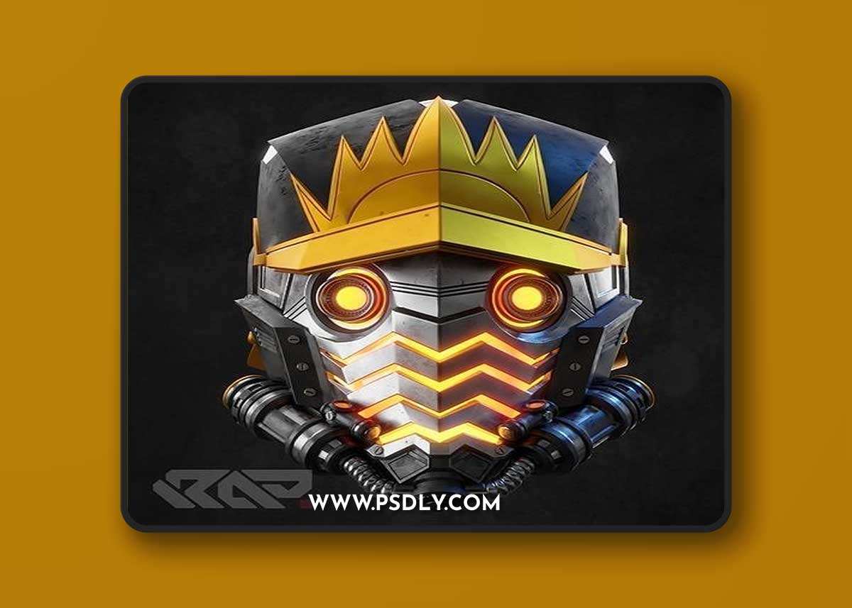 Comic Book Star Lord Helmet – 3D Print Model