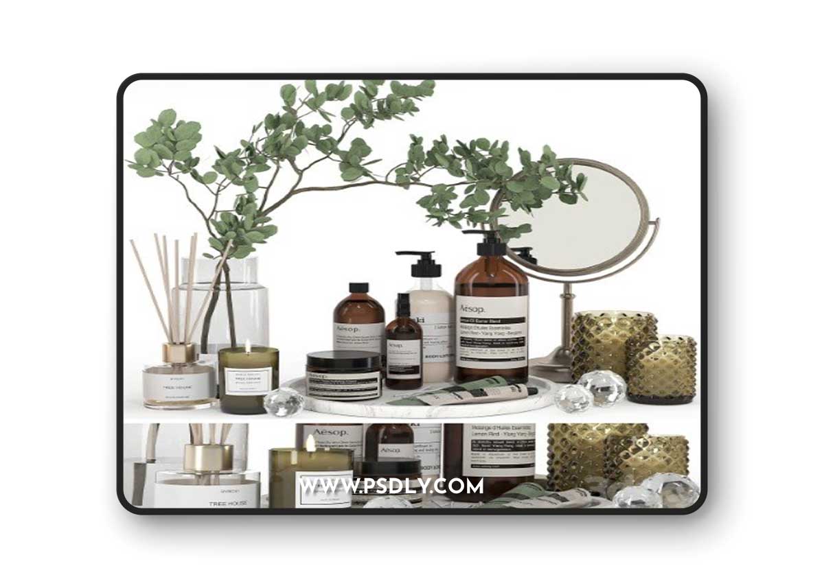 Decorative set 09 - Bathroom accessories