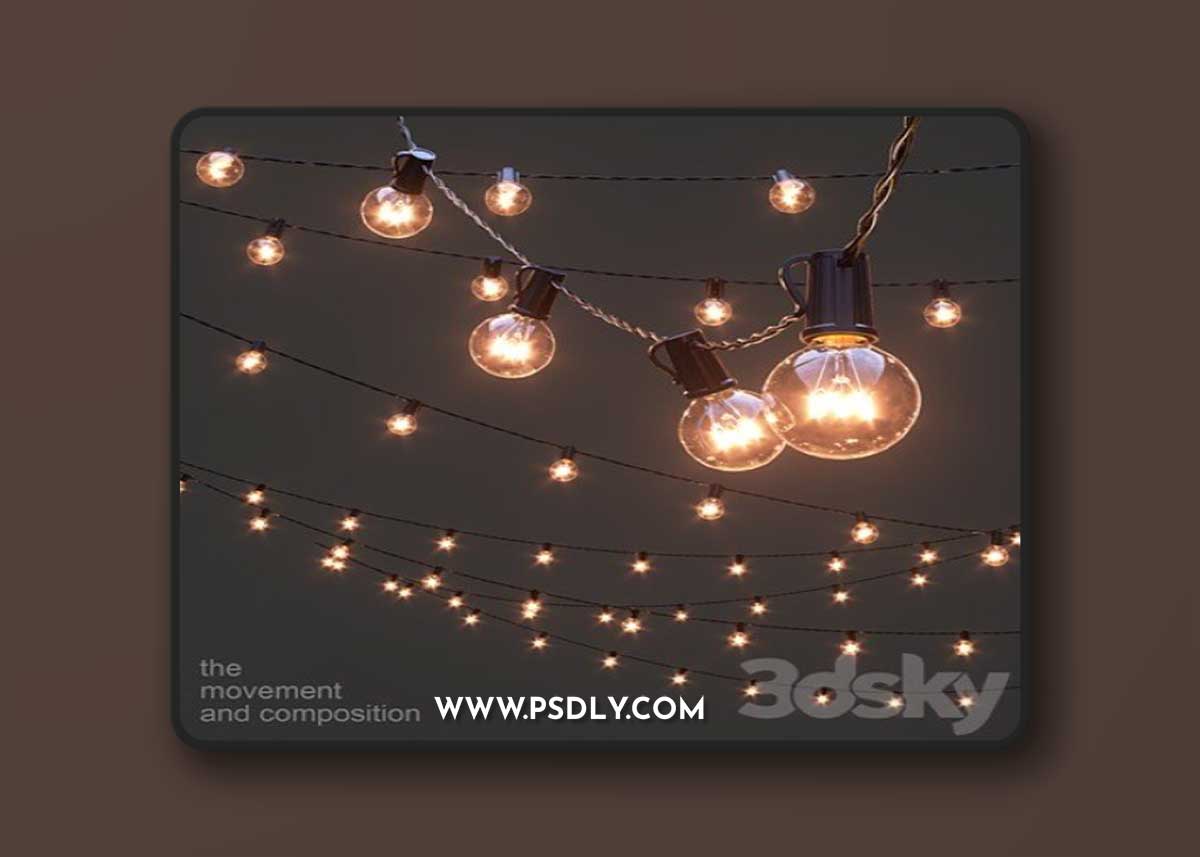 Editable garland retro
