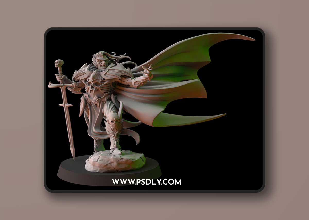 Fantasy Cult Miniatures – Vampire Undead Lord 3D Print Model