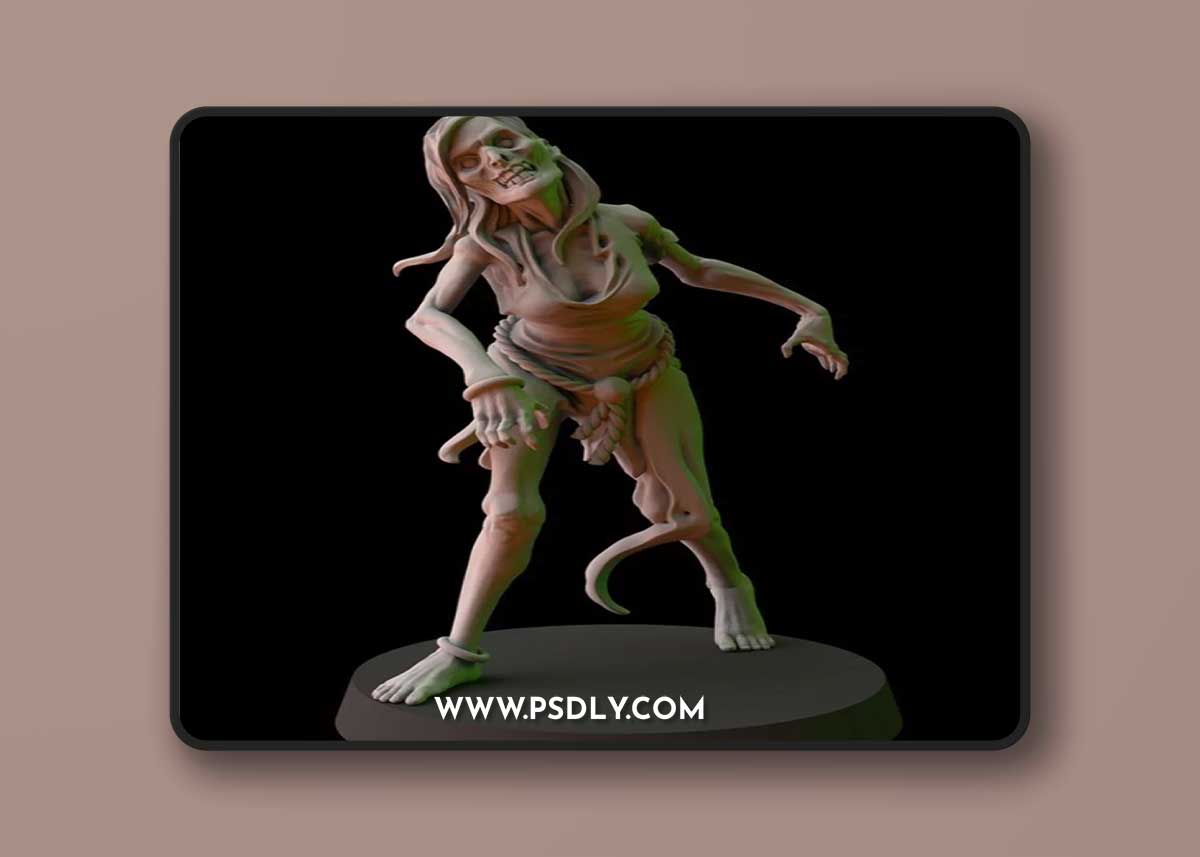 Fantasy Cult Miniatures – Zombie 1 3D Print Model
