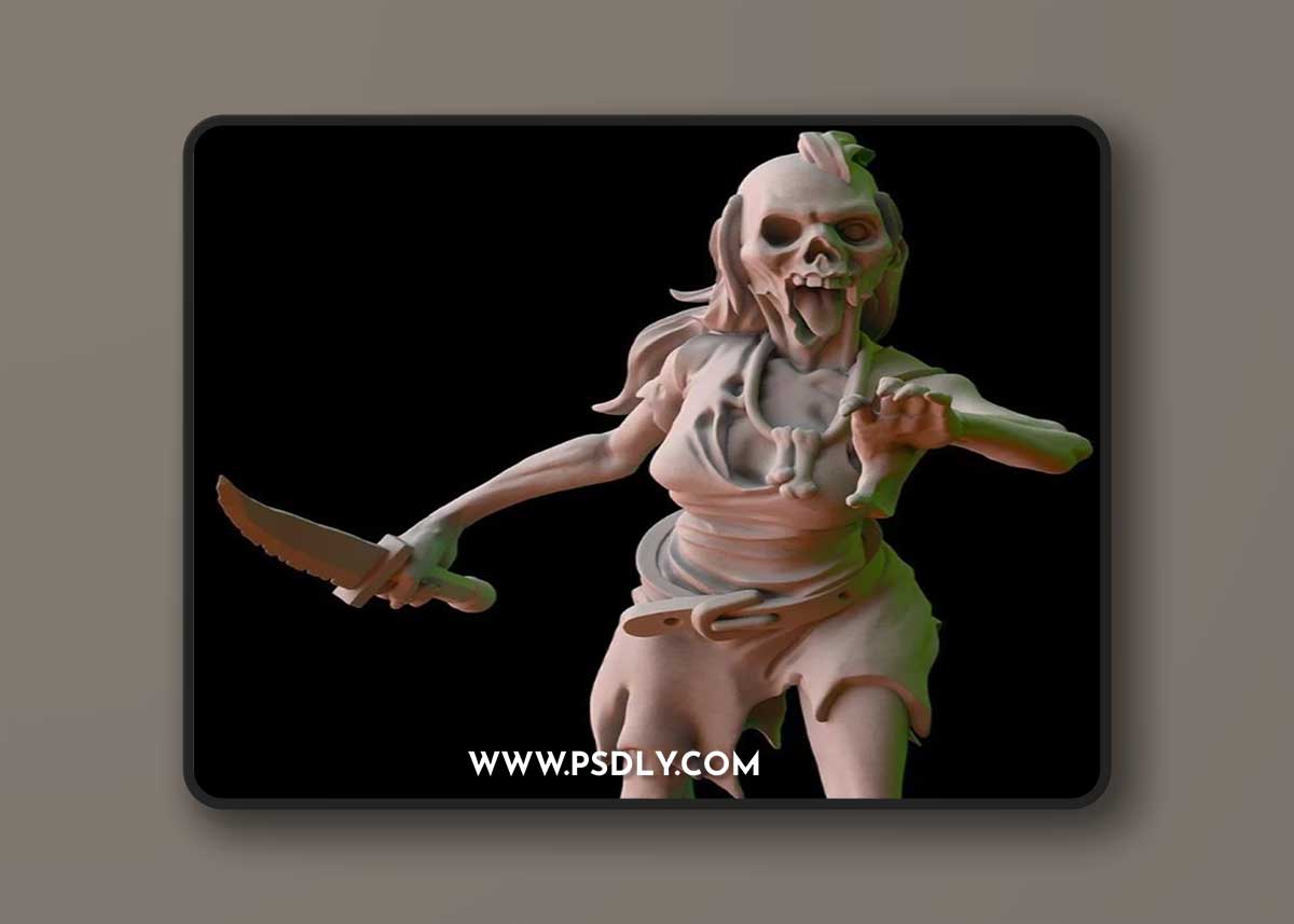 Fantasy Cult Miniatures – Zombie 2 3D Print Model