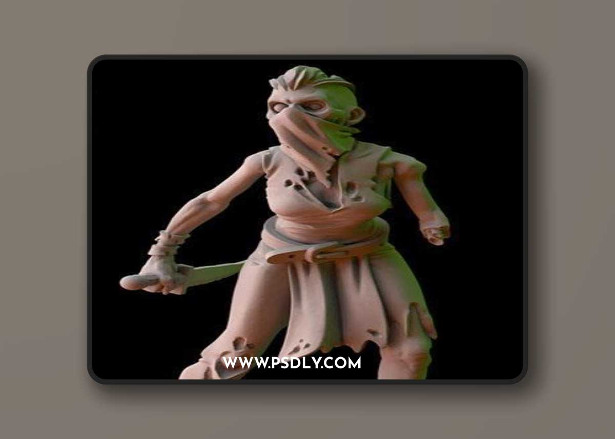 Fantasy Cult Miniatures – Zombie 3 3D Print Model