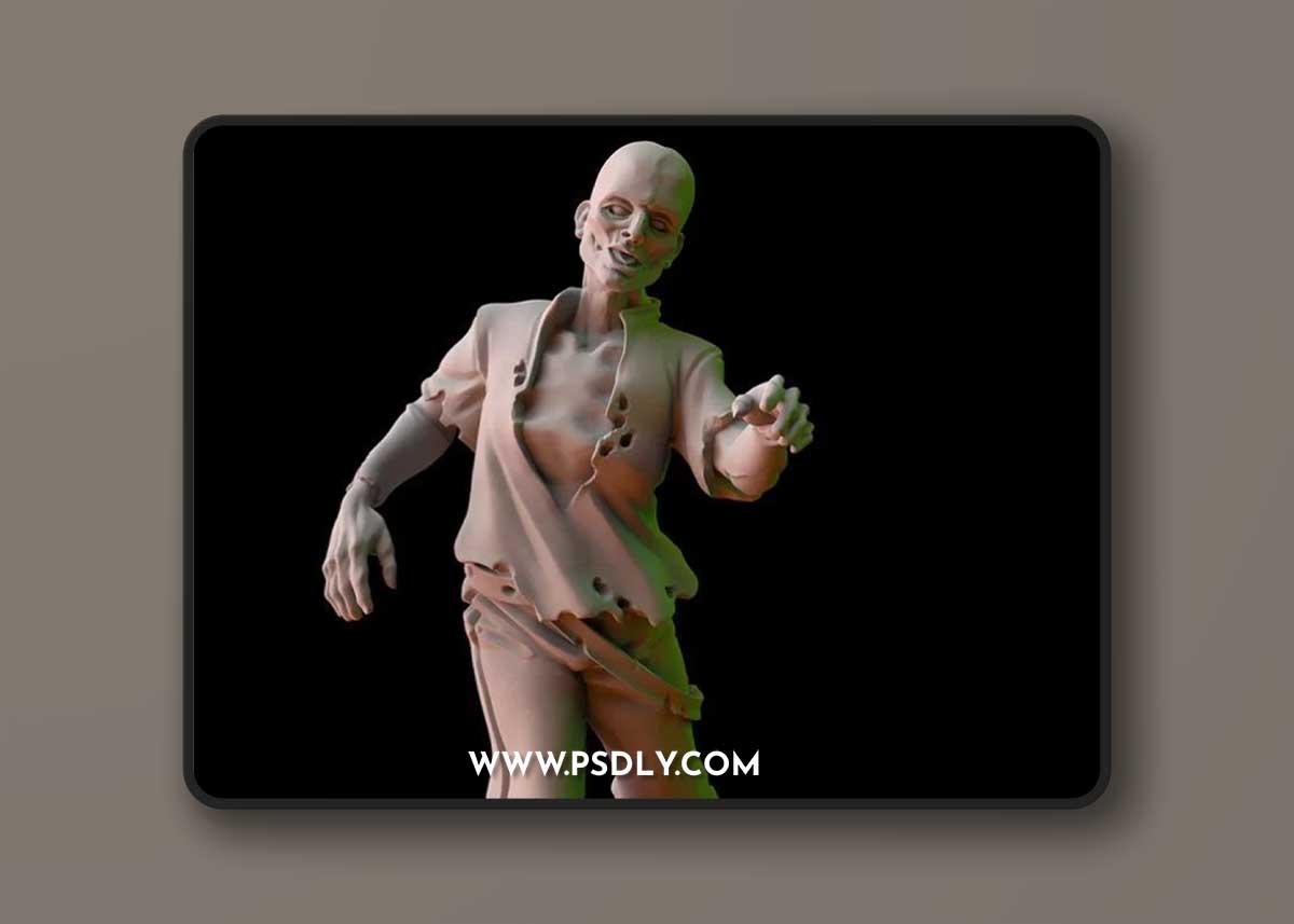 Fantasy Cult Miniatures – Zombie 5 3D Print Model