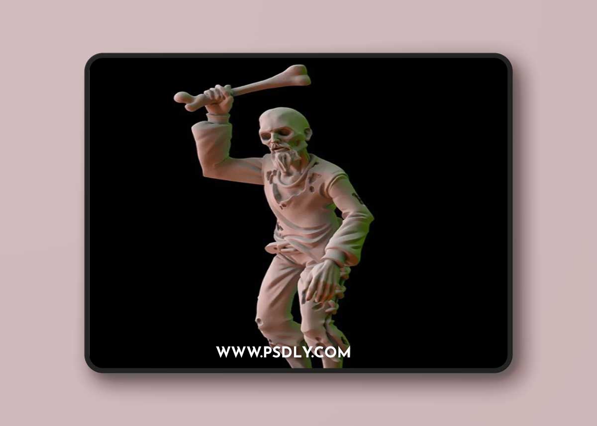 Fantasy Cult Miniatures – Zombie 9 3D Print Model