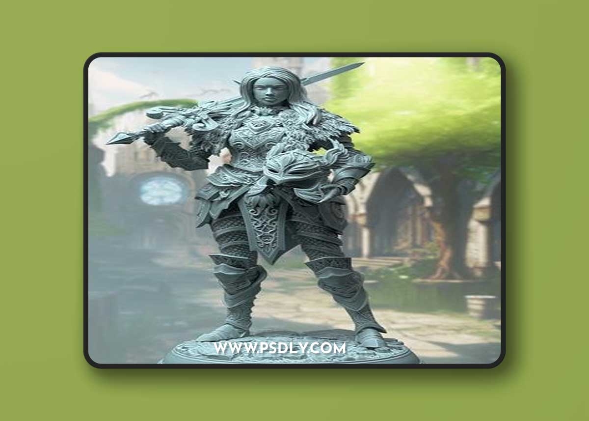 Fey Elf Paladin - Celathyn – 3D Print Model
