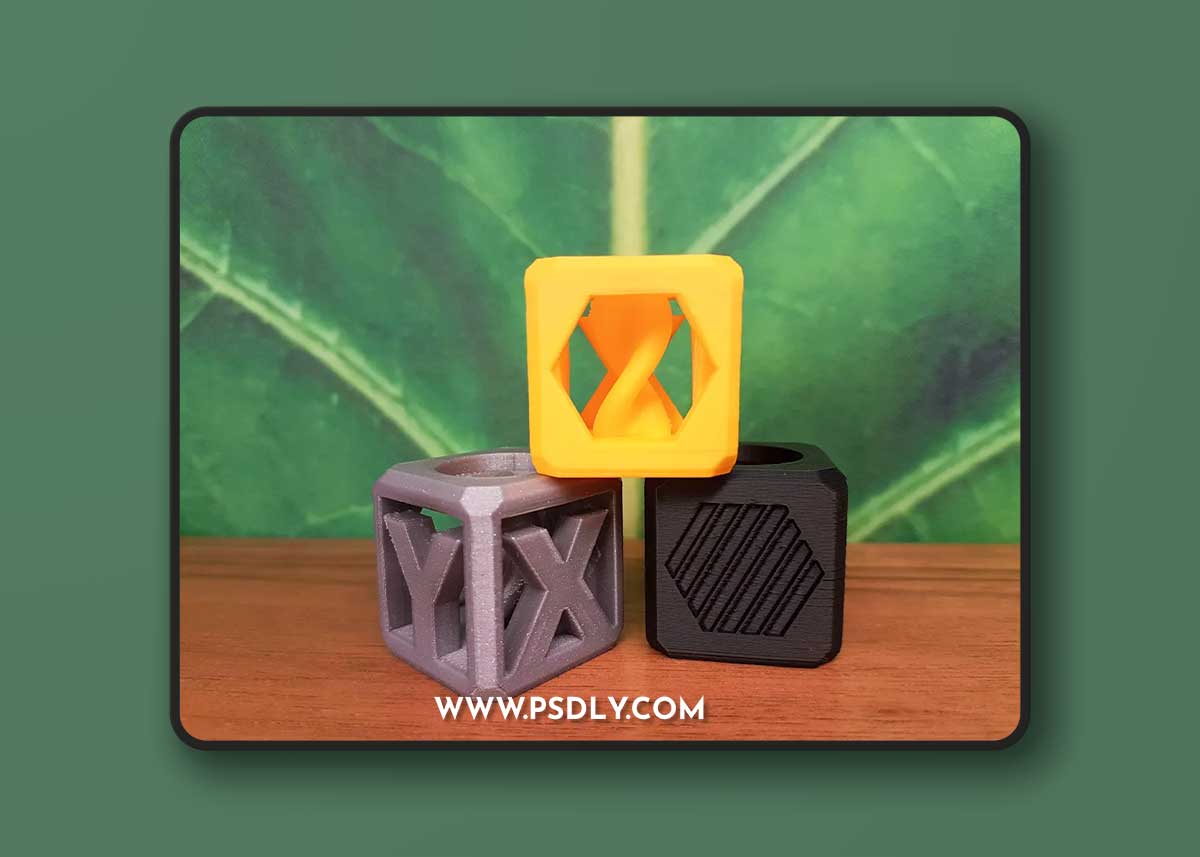 Helix Test Cube 3D Print Model