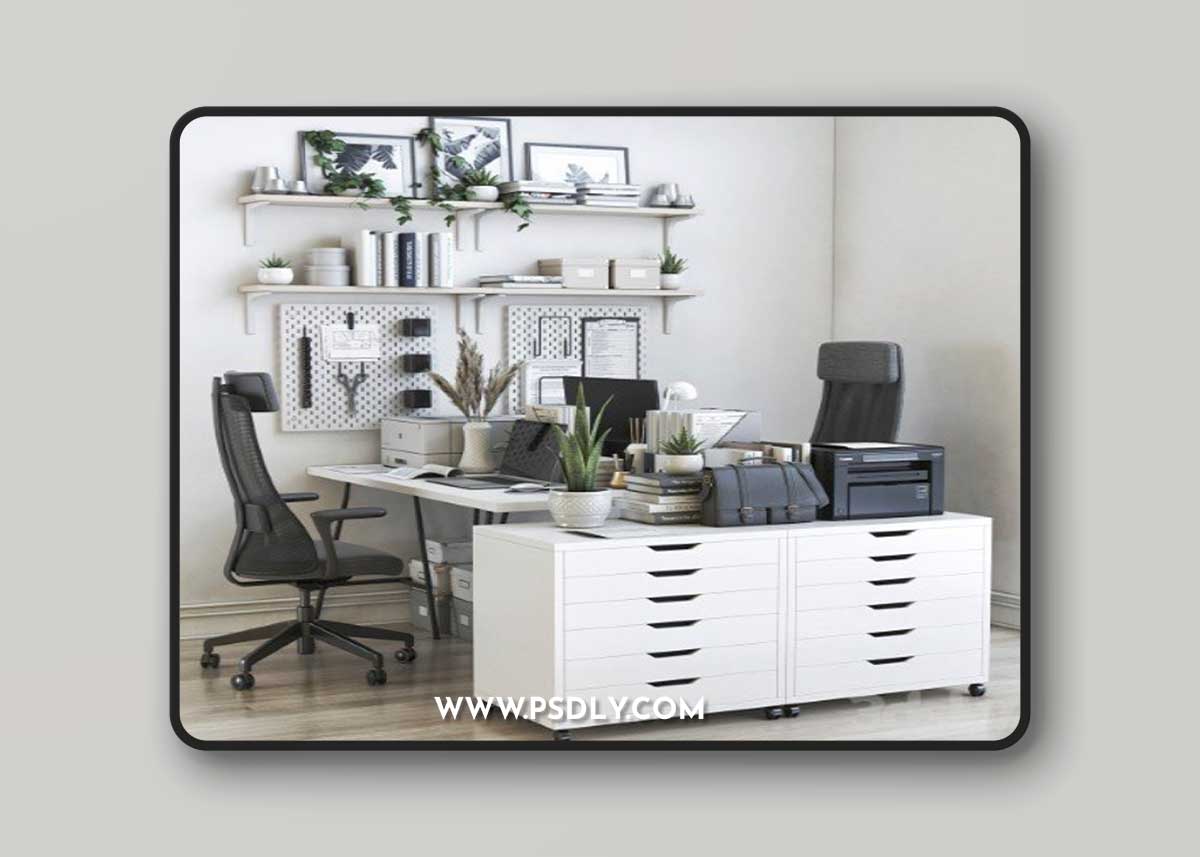 IKEA office workplace 54 3D Model