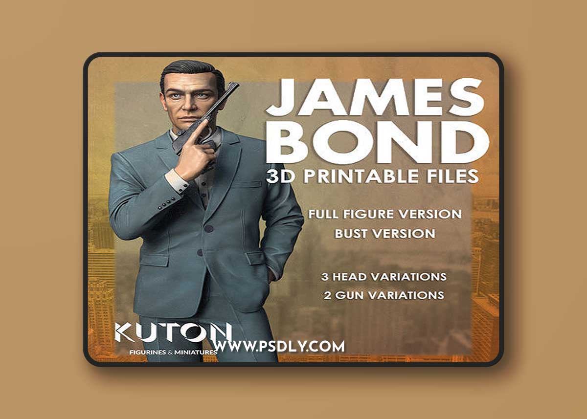 KUTON - Sean Connery 007 3D Print Model