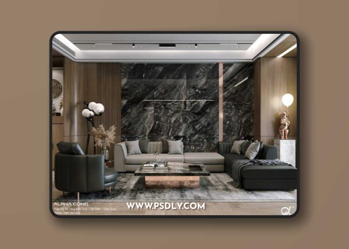 Living Room – Kitchen Interior by Tuan Anh Doan