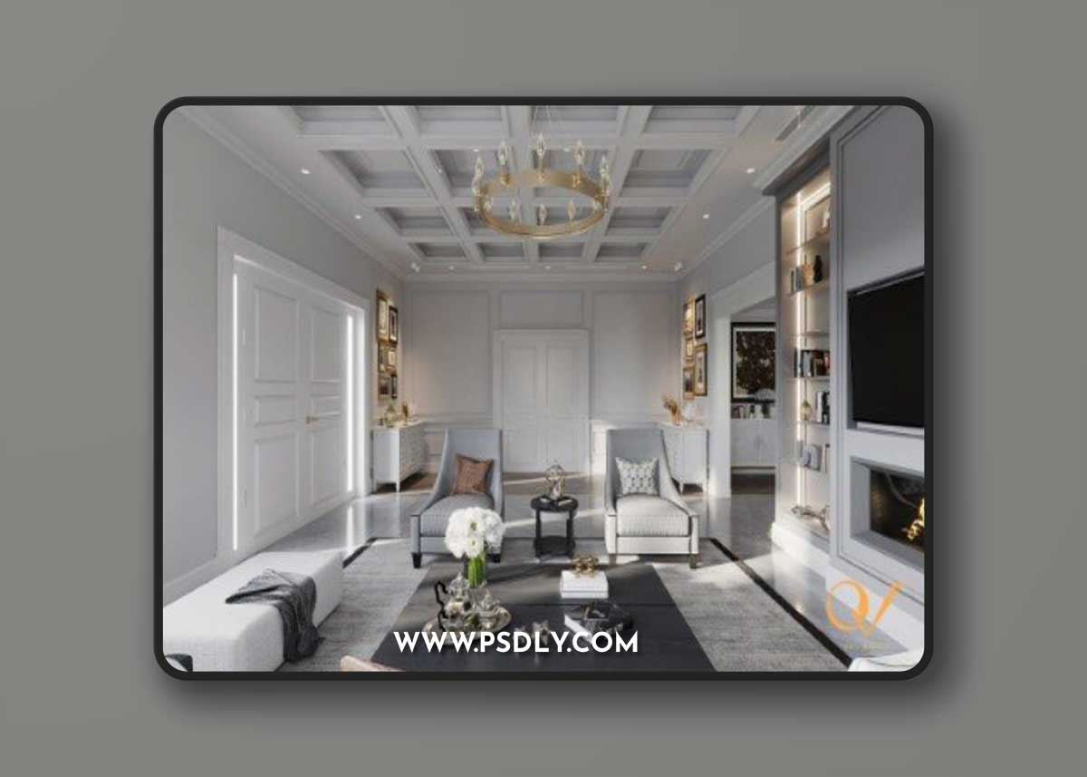 Living Room – Kitchen Interior by Van Quyet
