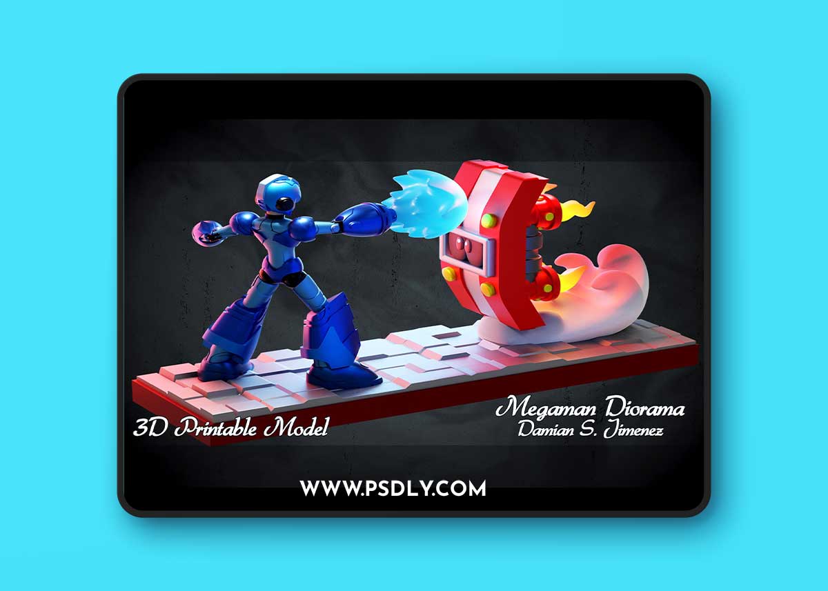 Megaman Diorama – 3D Print Model