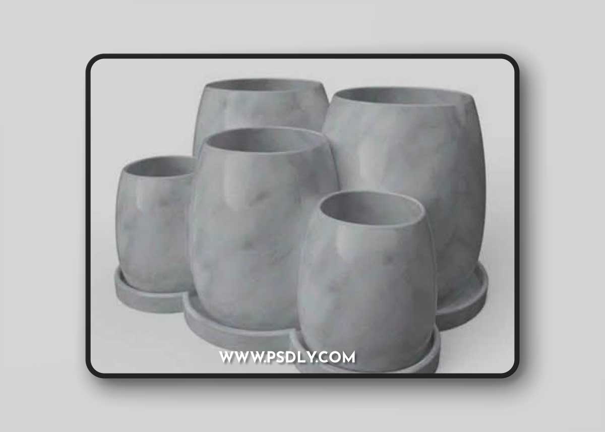 Multi Pots 3D Print Model