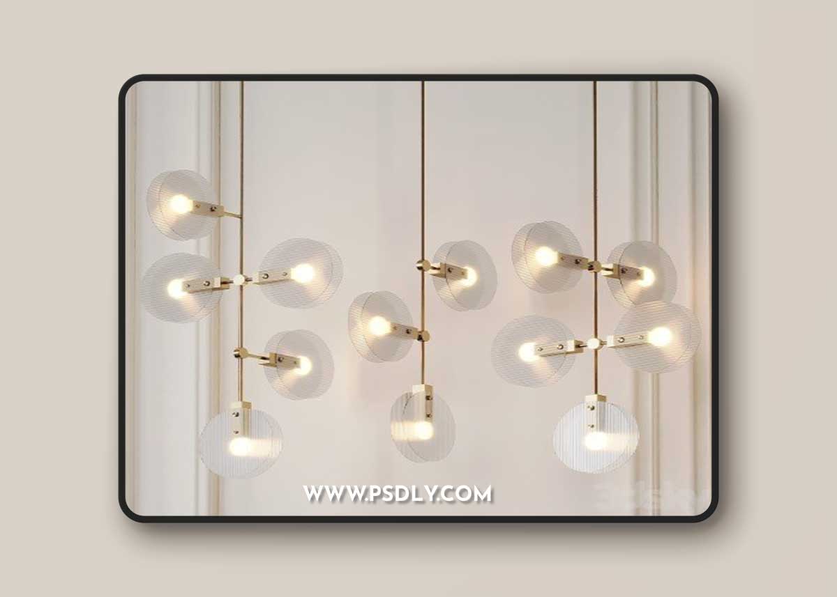 Nebulae Hanging Chandelier 3 Positions