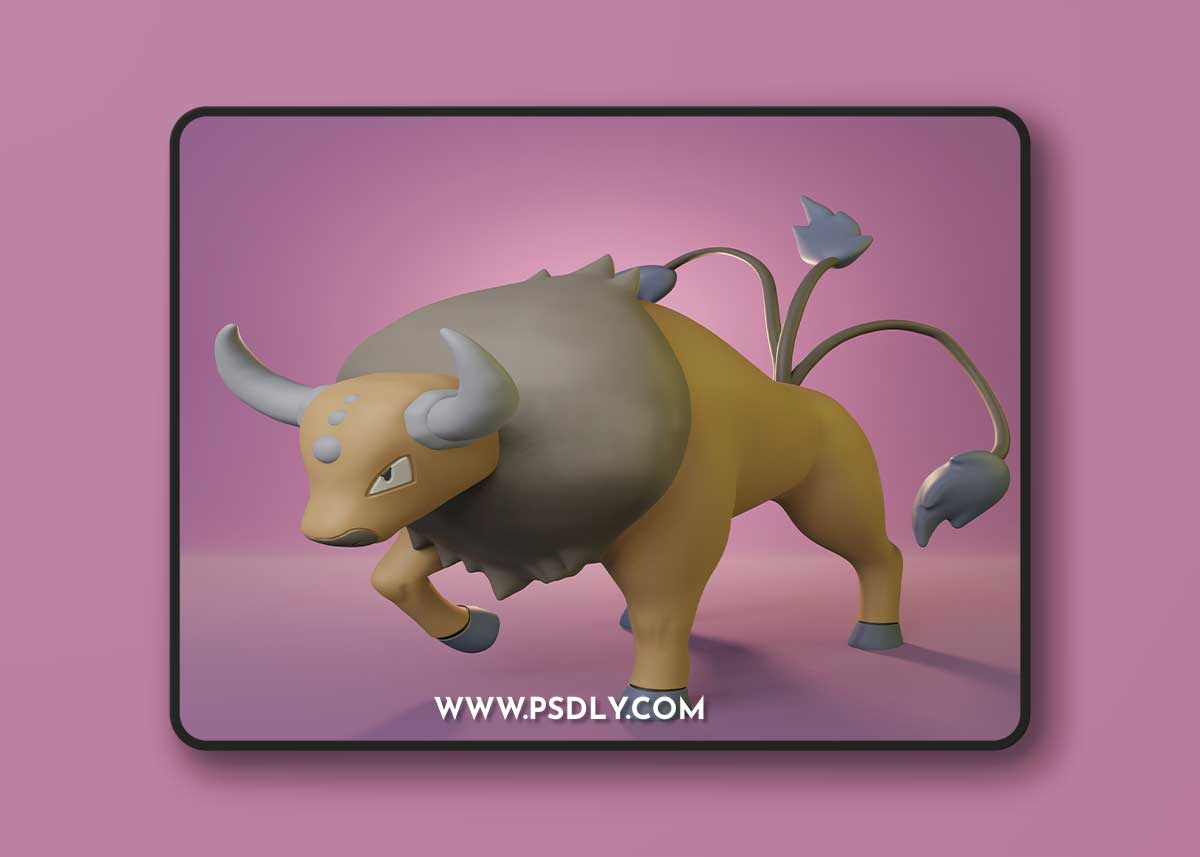 Pokemon - Tauros – 3D Print Model