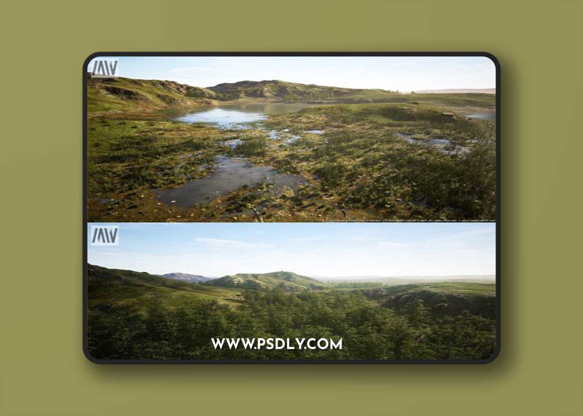 Unreal Engine Marketplace - MW Meadow Wetlands Landscape v3.3.0 (5.0)