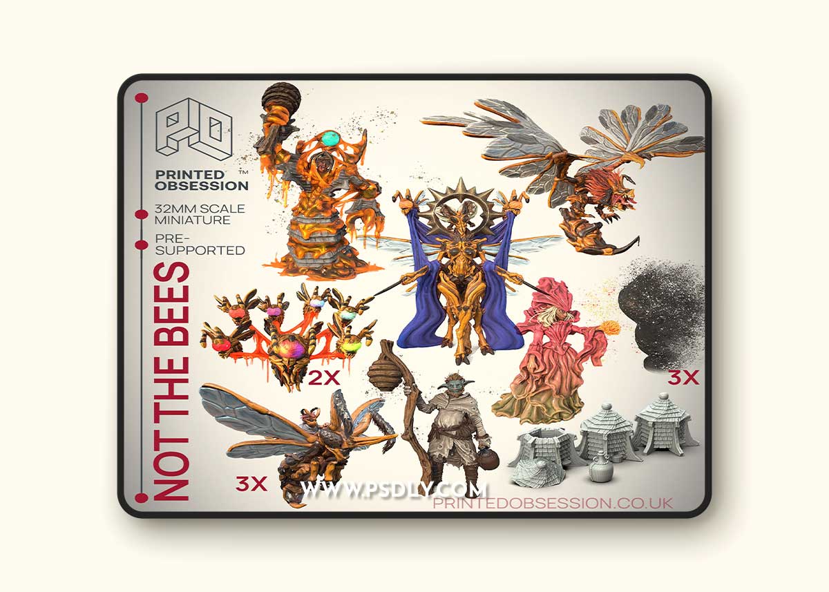 Printed Obsession - Not the Bees April 2023 – 3D Print Model