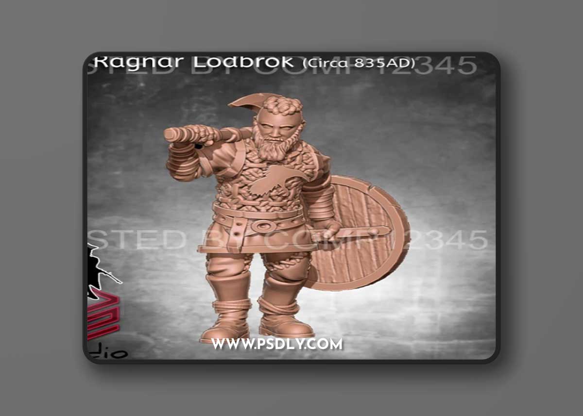Ragnar Lodbrok and Ladgertha and Eric Bloodaxe and Warrior – 3D Print Model