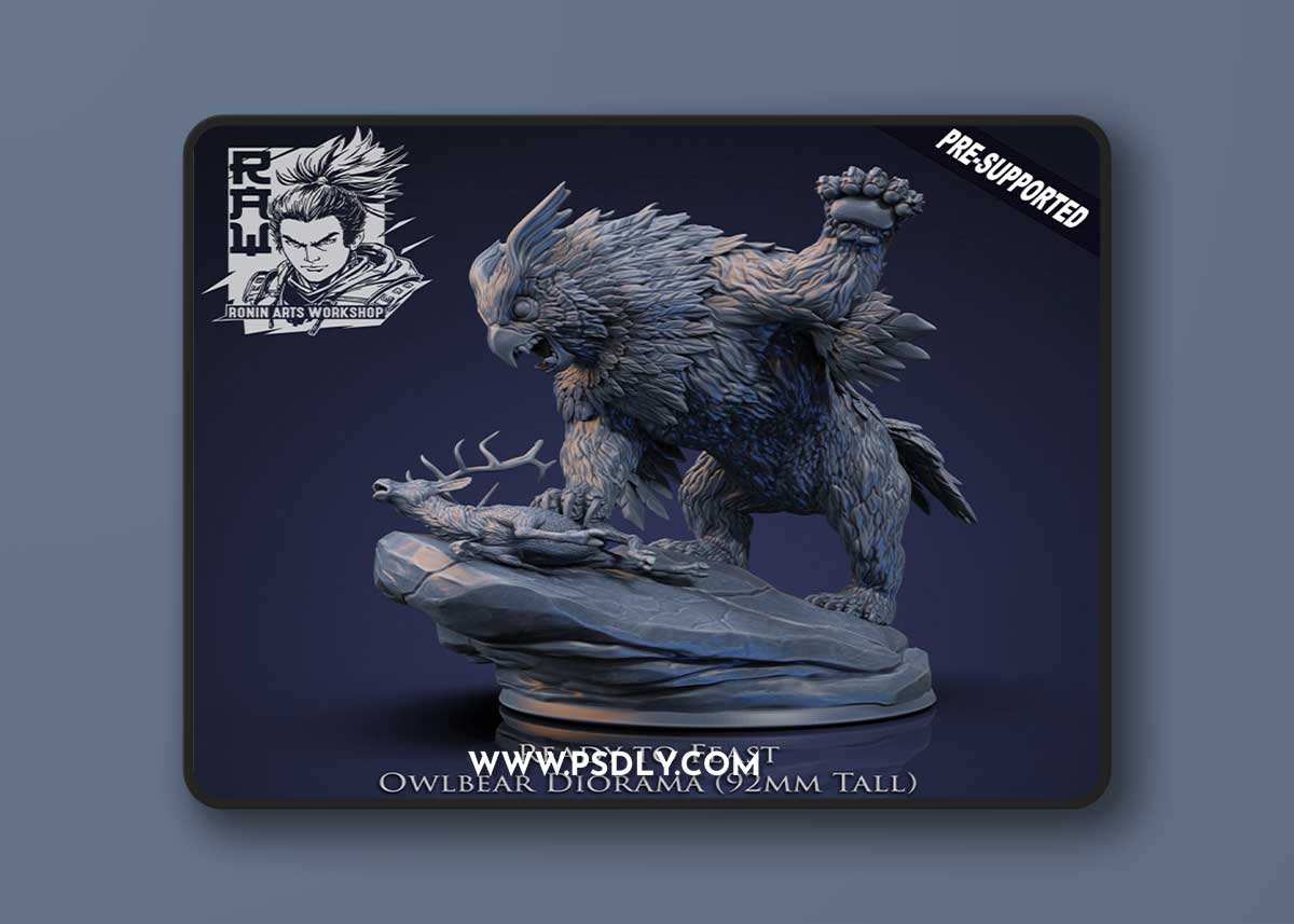 Ready To Feast - Owlbear Diorama – 3D Print Model