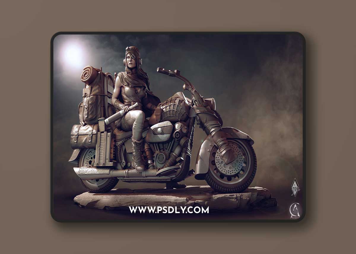 Road Girl Rat Bike – 3D Print Model