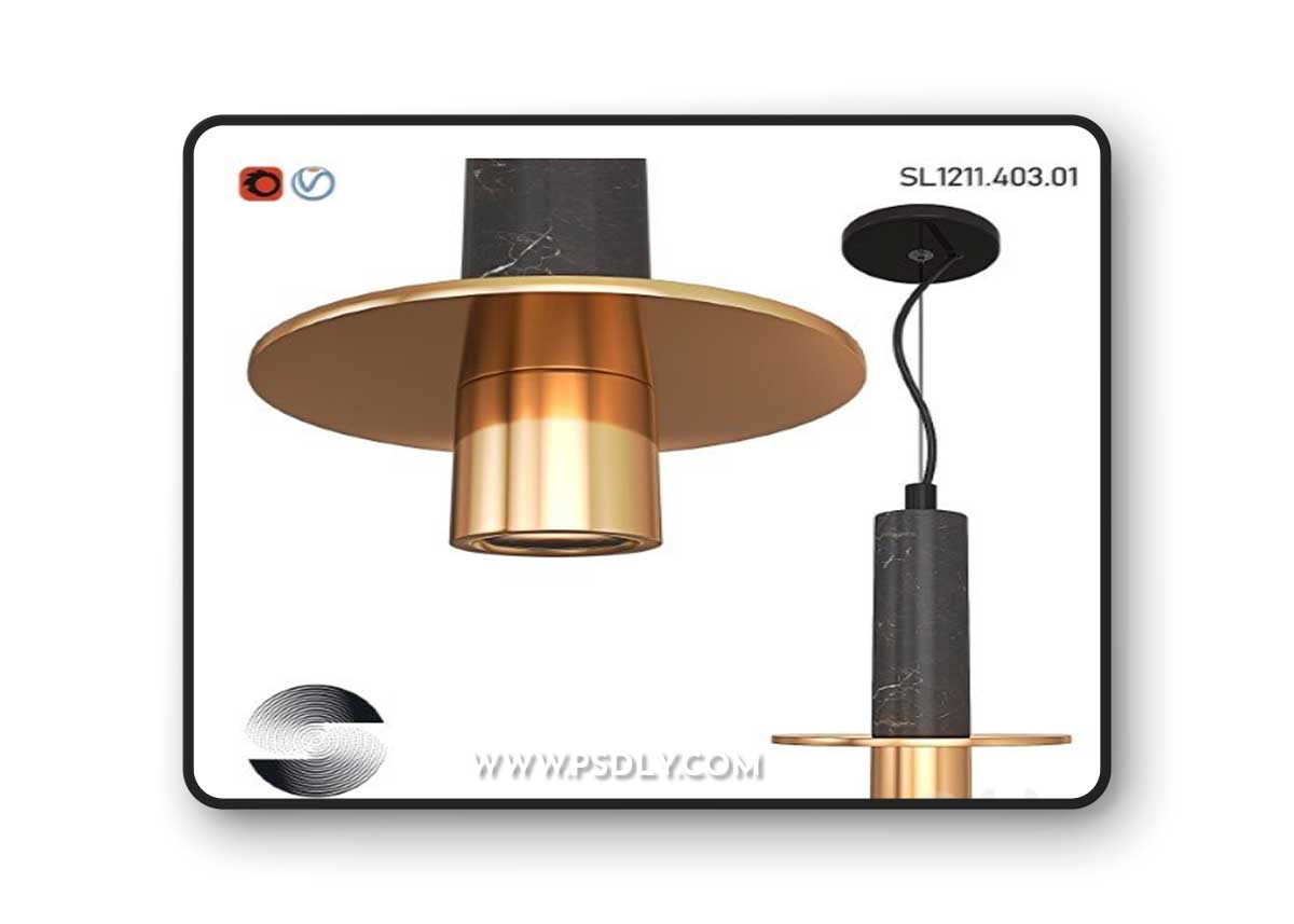 SL1211.403.01 ST-Luce Pendant Gold/Black OM