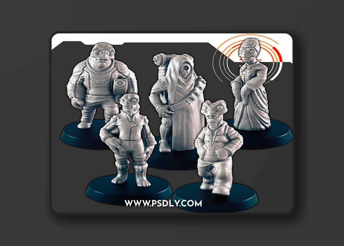 Sci-Fi Alien Civilian 2 3D Print Model