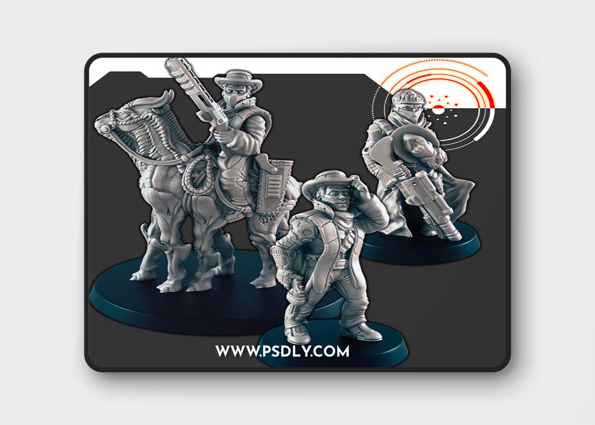 Sci-fi Space Cowboy Montana 3D Print Model