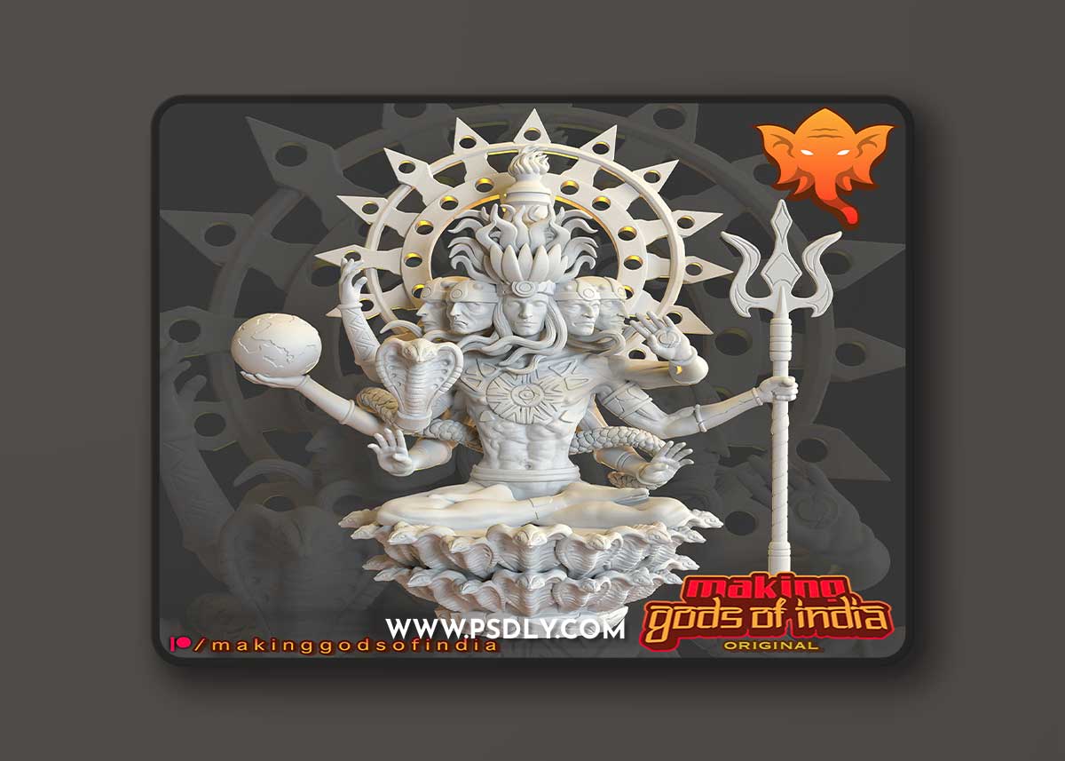 Shiva as Infinite Consciousness – 3D Print Model