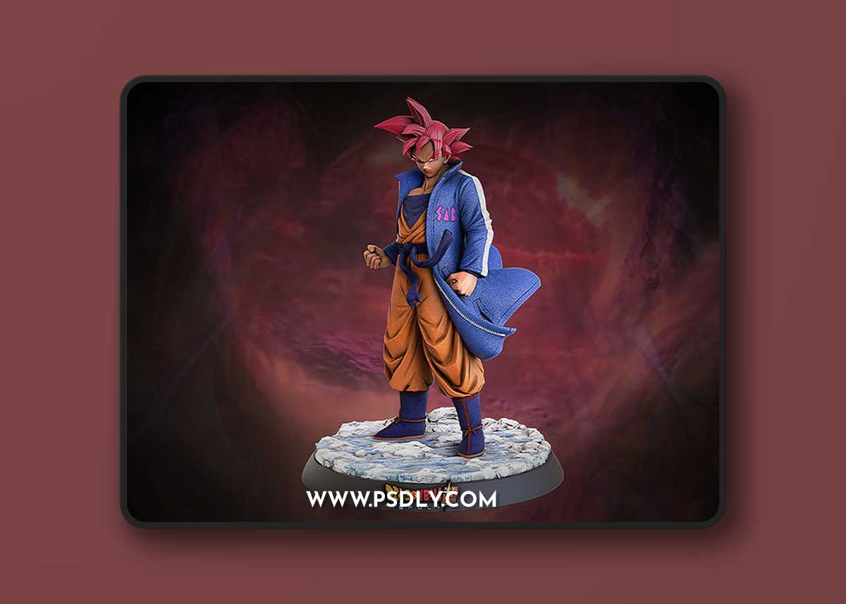 Son Goku Super Saiyan God – 3D Print Model