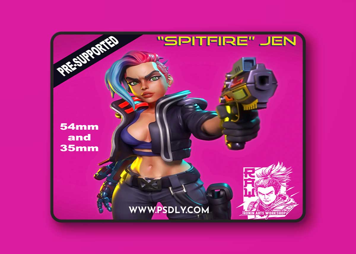 Spitfire Jen 3D Print Model