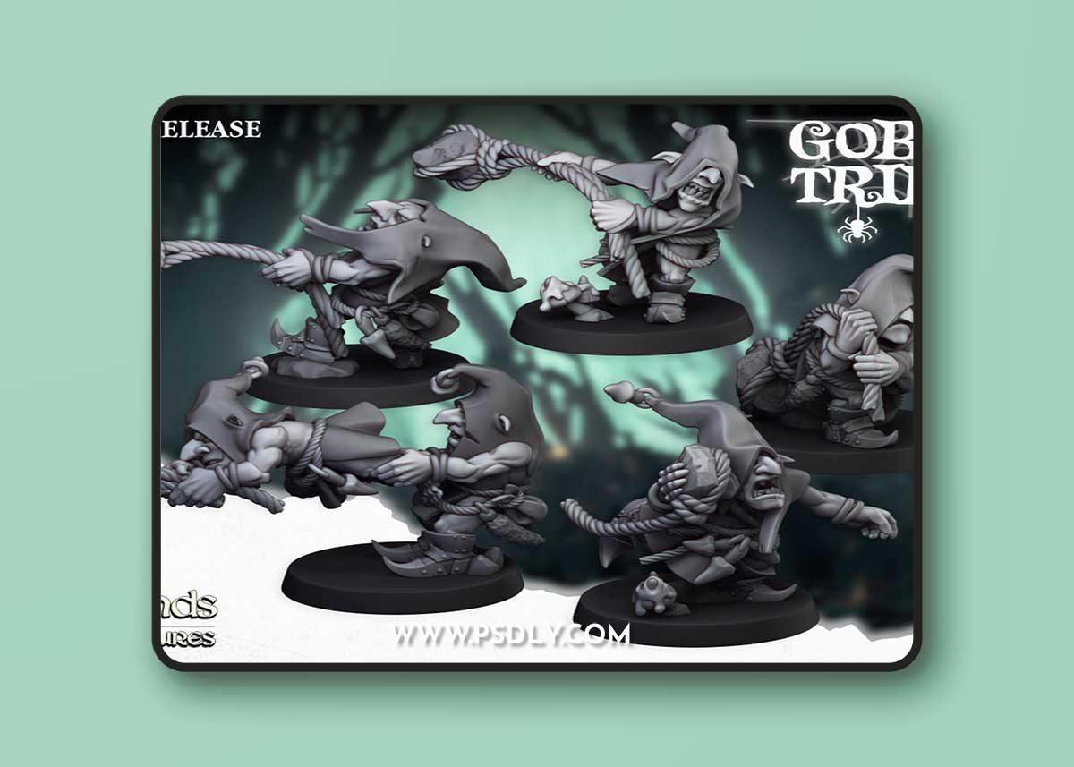 Swamp Goblins Stonethrowers - Highlands Miniatures – 3D Print Model