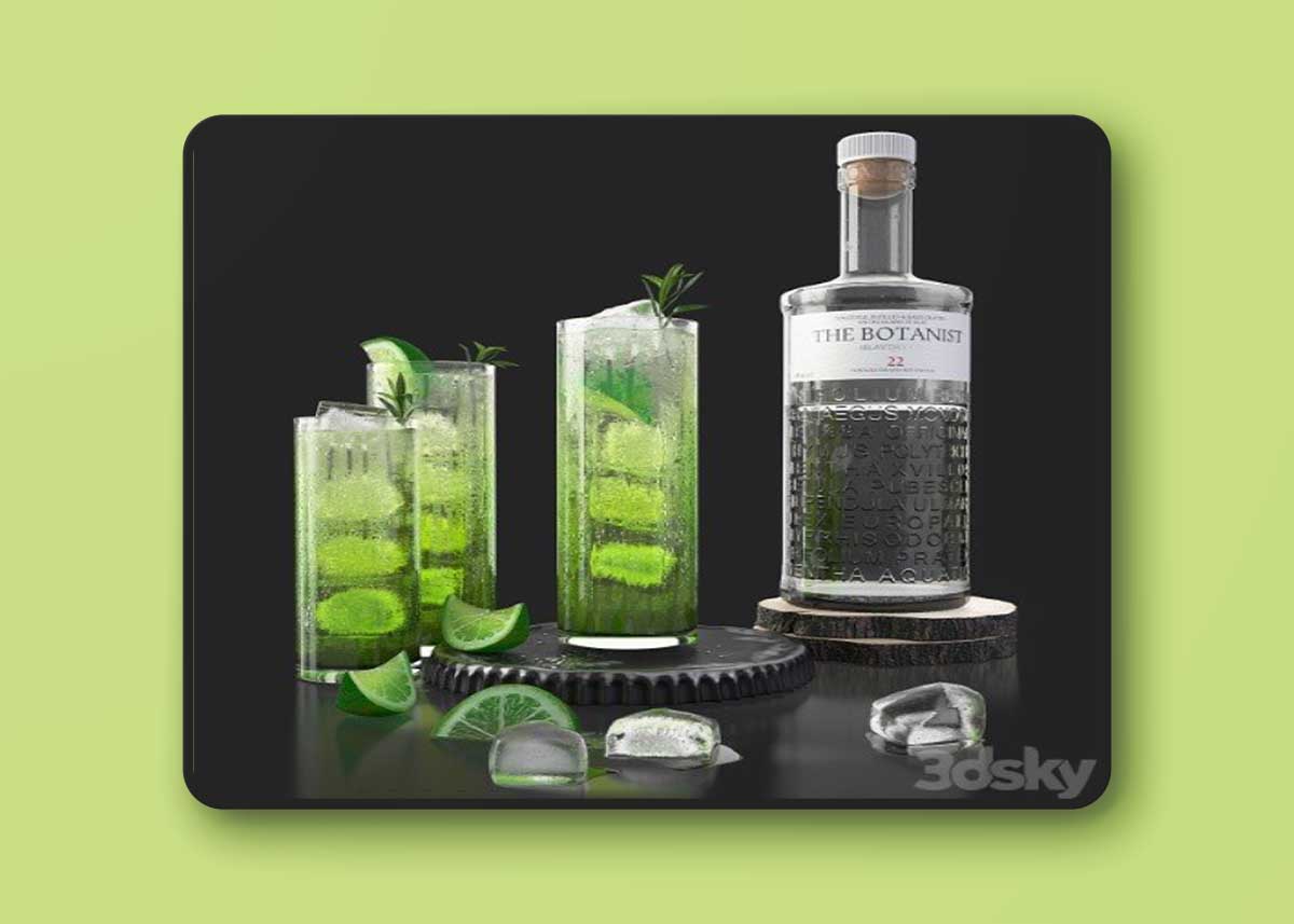 The Botanist gin and mojito with ice